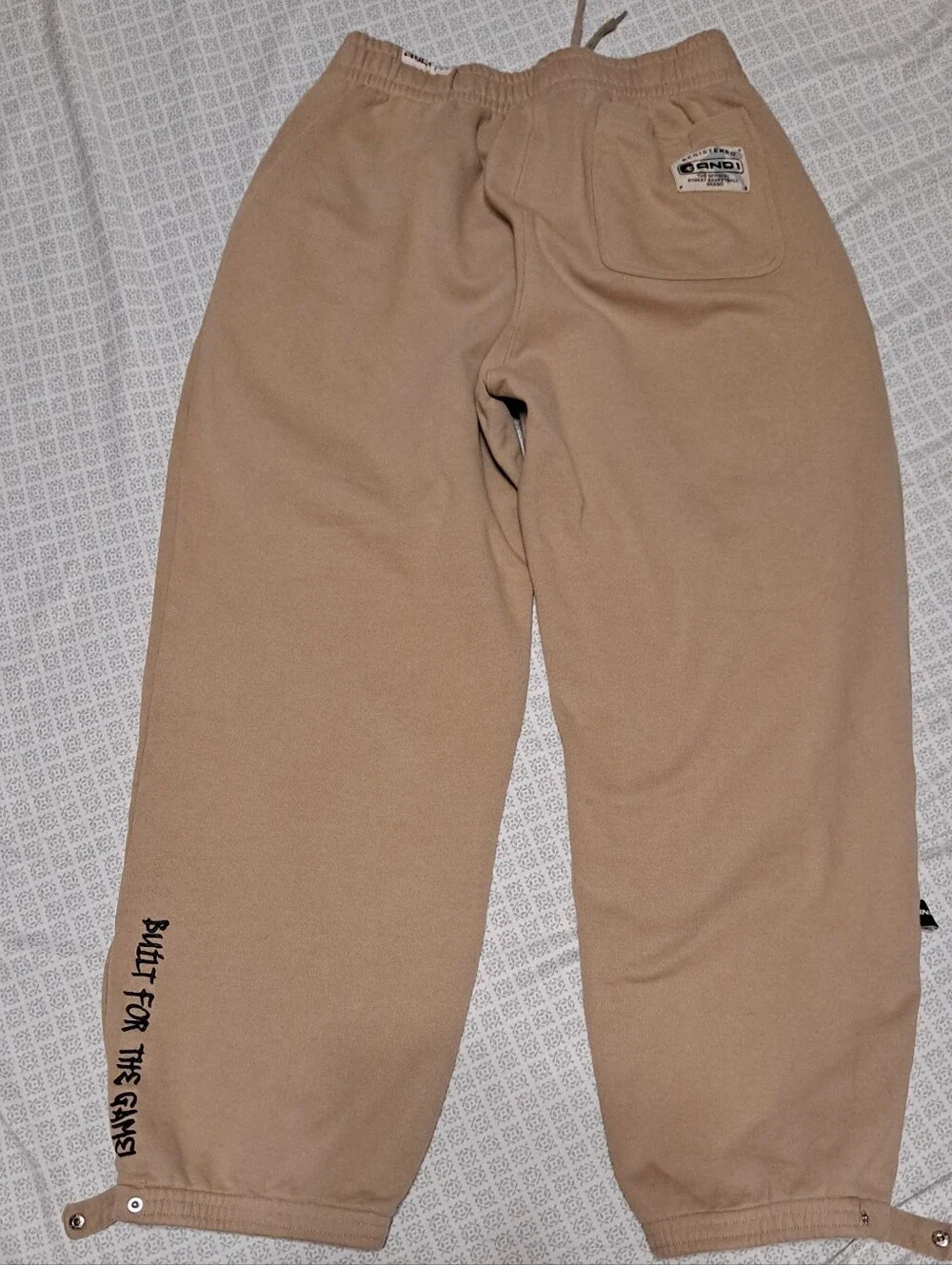 And1 Womens Frumpy Tan Pull-On Jogger Pants Sz XL